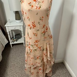 Karl Lagerfeld Floral Maxi Dress - Cream and Orange
